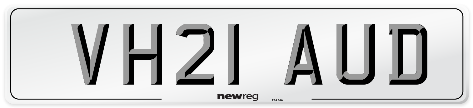 VH21 AUD Number Plate from New Reg